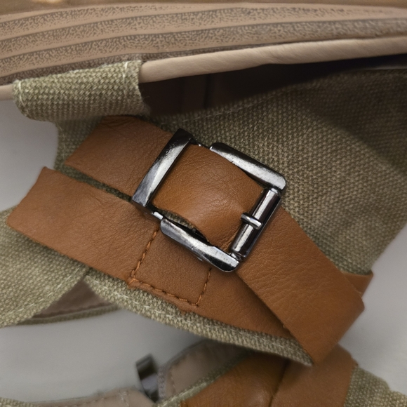 JUTI Tan Brown Sandals Ankle Shoes with Side Zipper Festival Fun Summer Size 7.5 - Picture 14 of 15